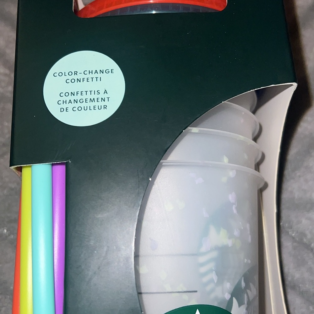 Starbucks Summer 2021 Color Changing Confetti Reusable Cold Cups Summer - Picture 5 of 6